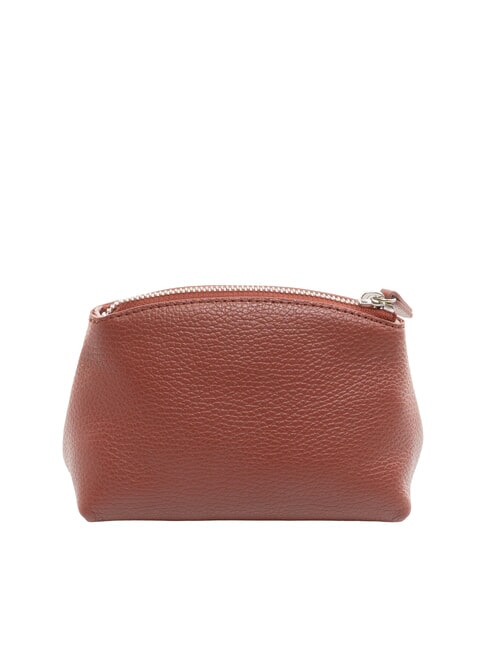 AGATEA Beauty trousse in pelle brandy - Bustine & Necessaire