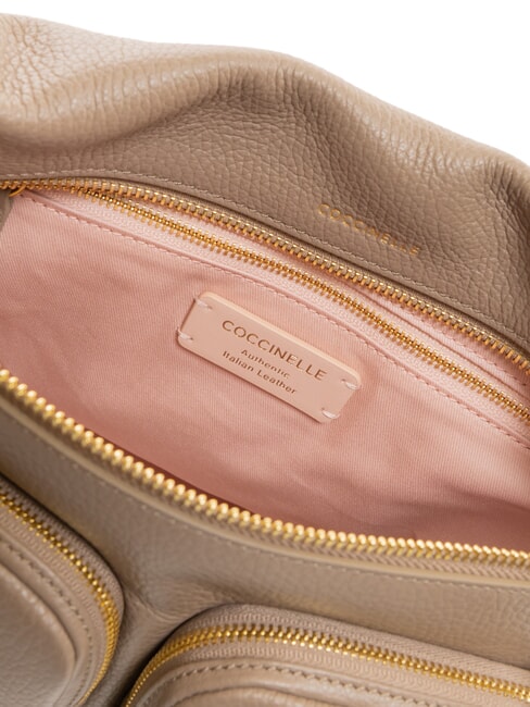 HYLE Borsa media in pelle doppia funzione warm taupe - Borse Donna