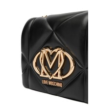 LOVE MOSCHINO EMBOSSED Borsa mini a tracolla Nero - Borse Donna - 4