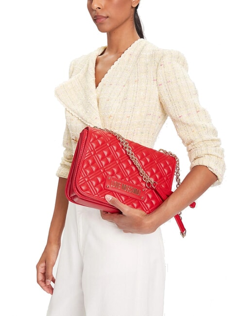 QUILTED Borsa a spalla doppia funzione ROSSO - Borse Donna