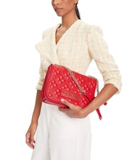 LOVE MOSCHINO QUILTED Borsa a spalla doppia funzione ROSSO - Borse Donna - 6