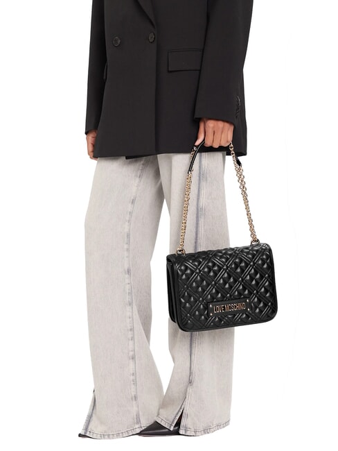 QUILTED Borsa a spalla doppia funzione Nero - Borse Donna