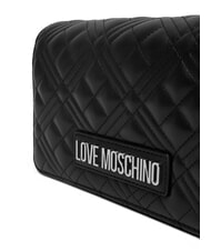 LOVE MOSCHINO SMART DAILY Pochette con tracolla metallica Nero/nero - Borse Donna - 4