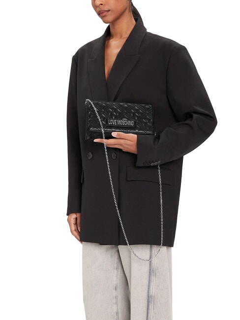 SMART DAILY Pochette con tracolla metallica Nero/nero - Borse Donna