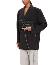 LOVE MOSCHINO SMART DAILY Pochette con tracolla metallica Nero/nero - Borse Donna - 5