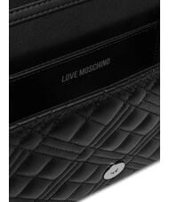 LOVE MOSCHINO SMART DAILY Pochette con tracolla metallica Nero/nero - Borse Donna - 6