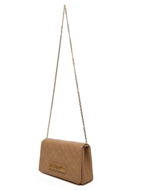 SMART DAILY Pochette con tracolla metallica beige - Borse Donna