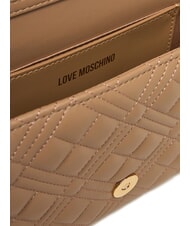 LOVE MOSCHINO SMART DAILY Pochette con tracolla metallica beige - Borse Donna - 6