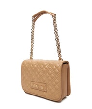 LOVE MOSCHINO QUILTED Borsa a spalla doppia funzione beige - Borse Donna - 2