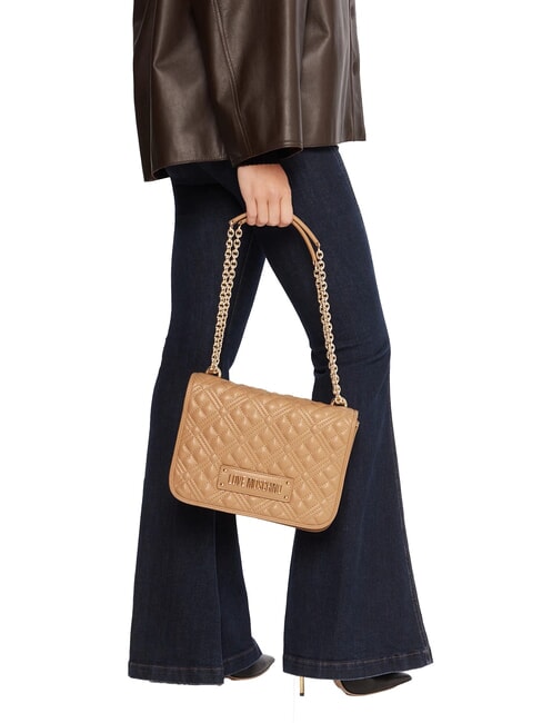 QUILTED Borsa a spalla doppia funzione beige - Borse Donna