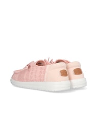 HEY DUDE WENDY CROCHET Scarpe slip-on ricamate in cotone pale pink - Scarpe Donna - 4