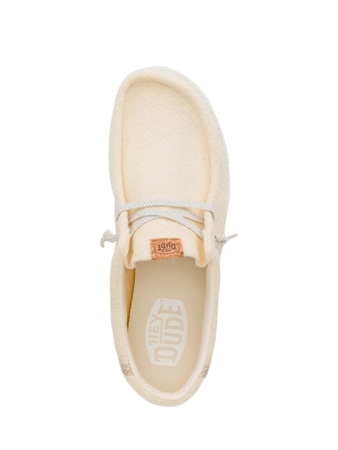 WALLY JUTE Mocassini easy-on in canvas egret - Scarpe Uomo