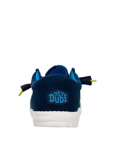 WALLY FUNK OPEN MESH Mocassini easy-on in tessuto mesh blue/white - Scarpe Uomo