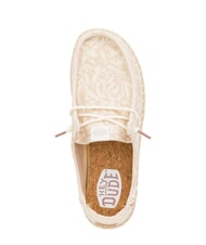 HEY DUDE WENDY ESPADRILLE RETRO PALM Mocassini easy-on in juta pale pink/white - Scarpe Uomo - 5