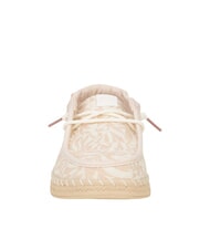 HEY DUDE WENDY ESPADRILLE RETRO PALM Mocassini easy-on in juta pale pink/white - Scarpe Uomo - 3