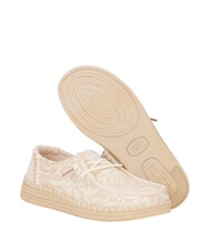 HEY DUDE WENDY ESPADRILLE RETRO PALM Mocassini easy-on in juta pale pink/white - Scarpe Uomo - 6