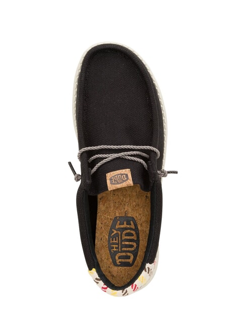 WALLY RESORT Mocassini misto lino dettagli in sughero black/multi - Scarpe Uomo