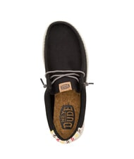 HEY DUDE WALLY RESORT Mocassini misto lino dettagli in sughero black/multi - Scarpe Uomo - 5