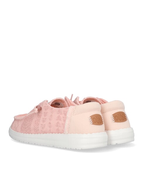 WENDY CROCHET Scarpe slip-on ricamate in cotone pale pink - Scarpe Donna