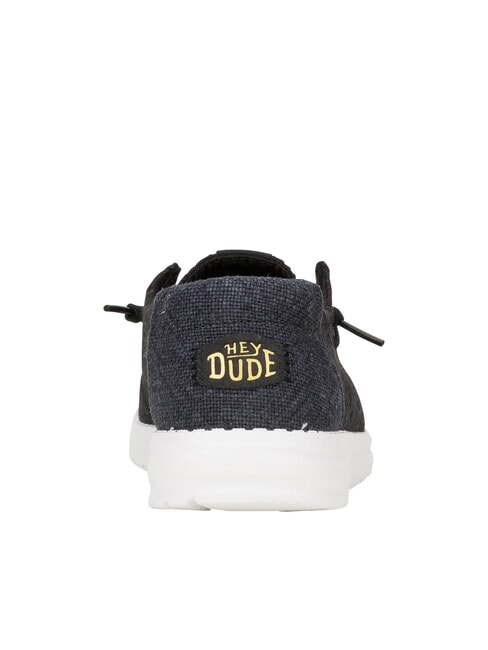 WENDY EYELET LACE Mocassini traforati texture fiori nero - Scarpe Donna