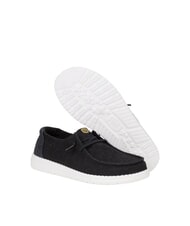 HEY DUDE WENDY EYELET LACE Mocassini traforati texture fiori nero - Scarpe Donna - 6