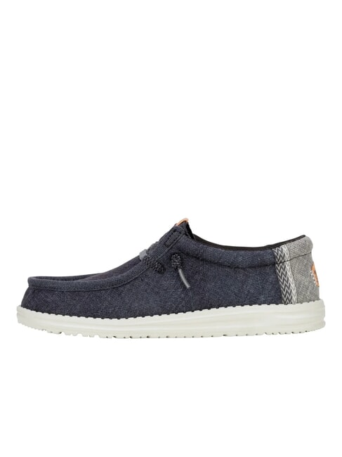 WALLY JUTE Mocassini easy-on in canvas black/granite grey - Scarpe Uomo