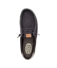 HEY DUDE WALLY JUTE Mocassini easy-on in canvas black/granite grey - Scarpe Uomo - 5