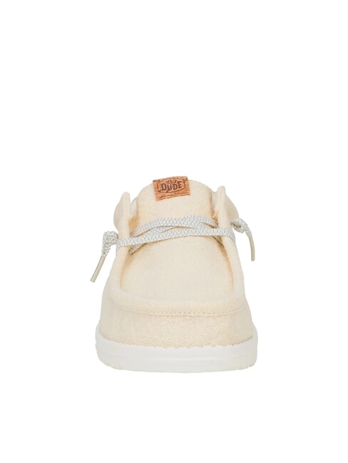 WALLY JUTE Mocassini easy-on in canvas egret - Scarpe Uomo