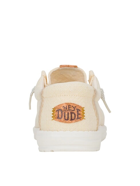 WALLY JUTE Mocassini easy-on in canvas egret - Scarpe Uomo