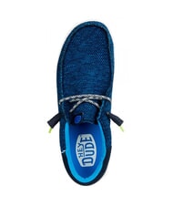 HEY DUDE WALLY FUNK OPEN MESH Mocassini easy-on in tessuto mesh blue/white - Scarpe Uomo - 5