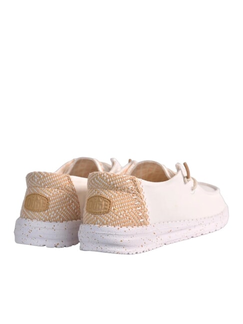 WENDY CHAMBRAY WOVEN Scarpa mocassino slip-on white sand - Scarpe Donna