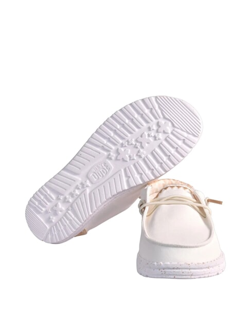 WENDY CHAMBRAY WOVEN Scarpa mocassino slip-on white sand - Scarpe Donna