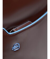 PIQUADRO BLUE SQUARE Zaino porta PC 14", in pelle MOGANO - Zaini da lavoro porta PC - 5