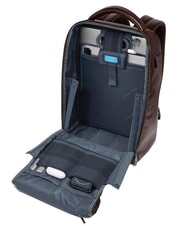 PIQUADRO BLUE SQUARE Zaino fast-check in pelle, porta pc 14" MOGANO - Zaini da lavoro porta PC - 6