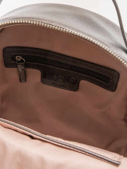 MANHATTAN Zaino medio logo in rilievo antracite met. - Borse Donna