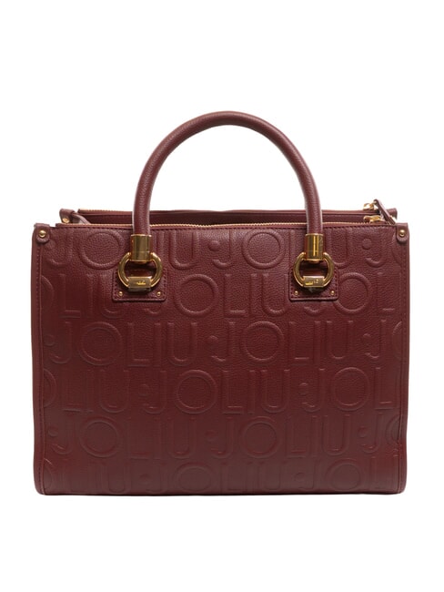 MANHATTAN Borsa satchel media con logo red wine - Borse Donna