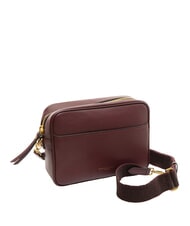 GIANNI CHIARINI NINA Borsa camera case in pelle con tracolla in tessuto wine berry - Borse Donna - 2
