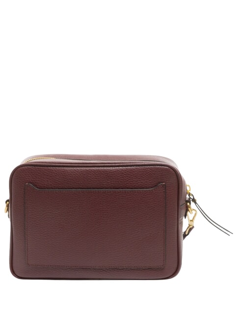 NINA Borsa camera case in pelle con tracolla in tessuto wine berry - Borse Donna