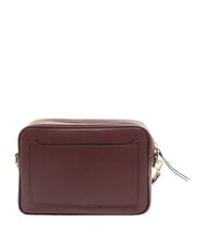 GIANNI CHIARINI NINA Borsa camera case in pelle con tracolla in tessuto wine berry - Borse Donna - 4