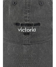 VICTORIA GORRA Cappello donna baseball in twill gris - Cappelli - 4