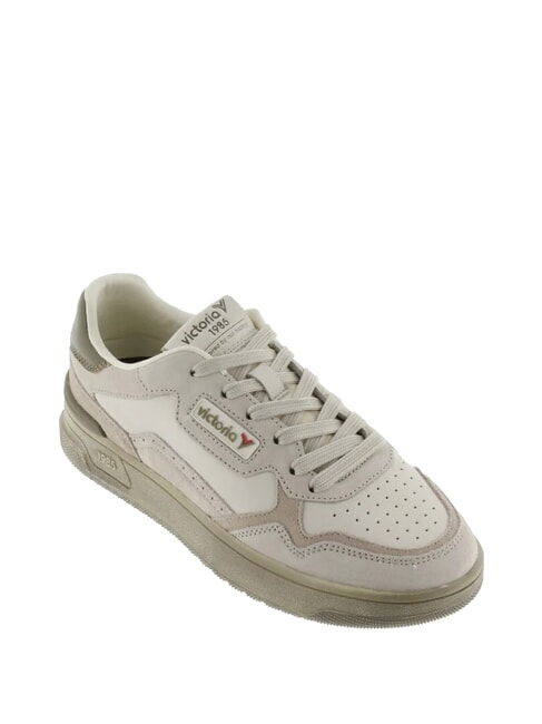 C80-URBAN Sneakers in pelle logo vintage crema - Scarpe Donna