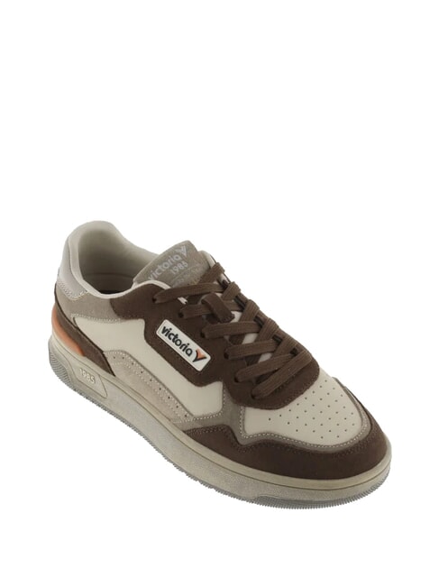 C80-URBAN Sneakers in pelle logo vintage taupe - Scarpe Donna