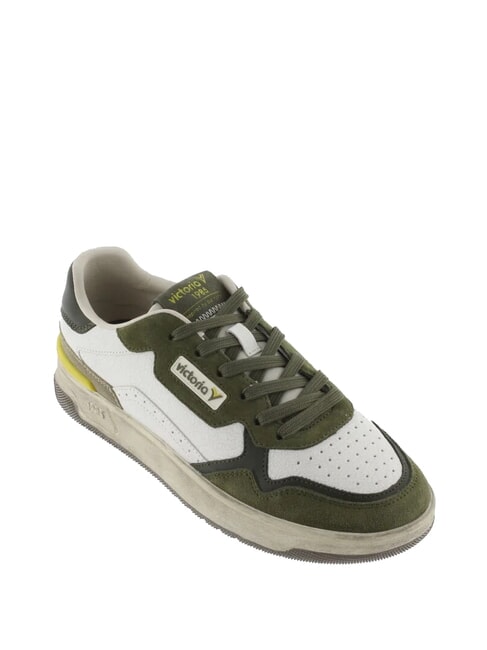 C80 Sneakers in pelle logo vintage kaki - Scarpe Uomo