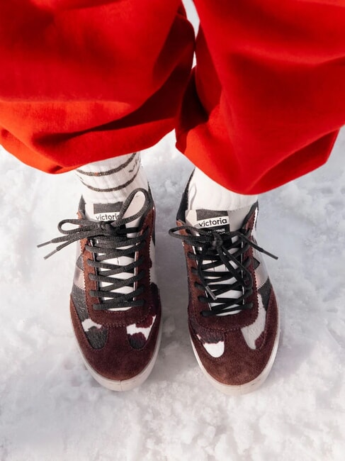 BERLIN Sneakers ciclista stampa animalier blanco - Scarpe Donna