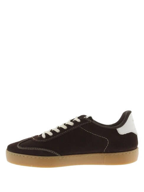 BERLIN Sneakers ciclista in crosta di cuoio chocolate - Scarpe Donna