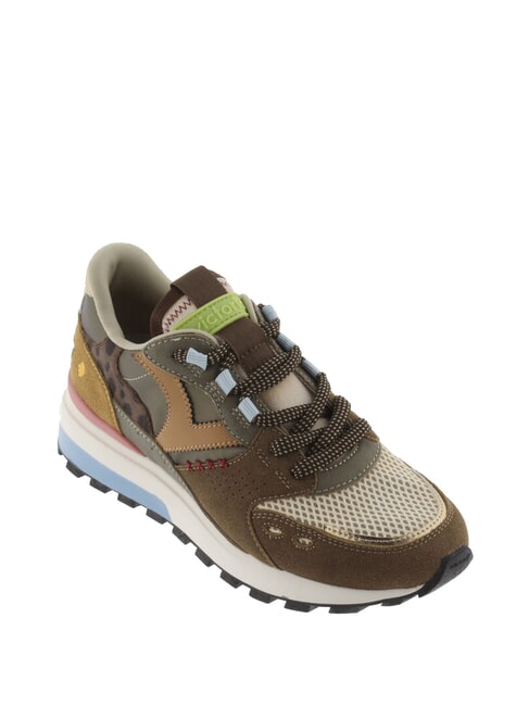 LUNA Sneakers patchwork con suola dentata chocolate - Scarpe Donna