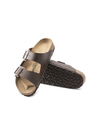 BIRKENSTOCK ARIZONA BIRKO FLOR Sandalo ciabatta a due fibbie dark brown - Scarpe Unisex - 6