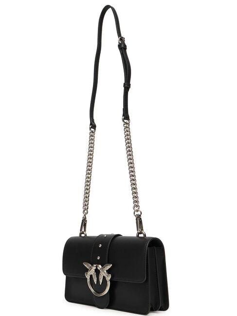 LOVE ONE CLASSIC Borsa mini in pelle a tracolla nero-old silver - Borse Donna