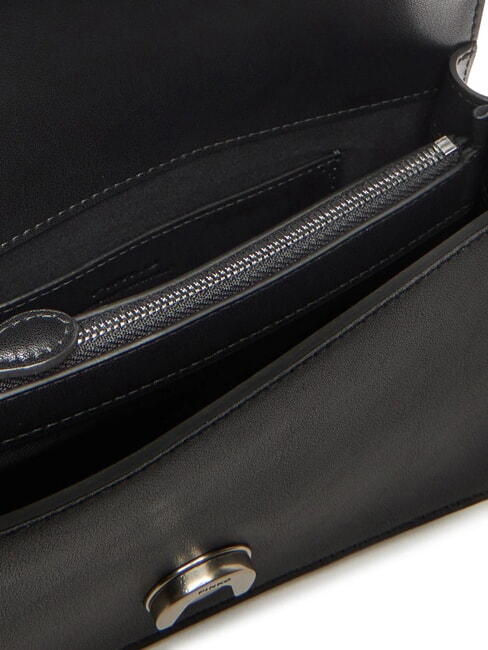 LOVE ONE CLASSIC Borsa mini in pelle a tracolla nero-old silver - Borse Donna
