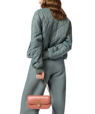 PINKO LOVE BOX Borsetta a tracolla, in pelle marrone aragona-antique gold - Borse Donna - 4